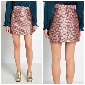 ModCloth Glad You Came Jacquard Mini Skirt NWT 10